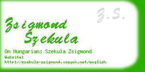 zsigmond szekula business card